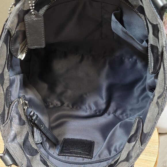 Coach Metallic Gray Signature C Shoulder Bag and Wallet - Picture 15 of 15